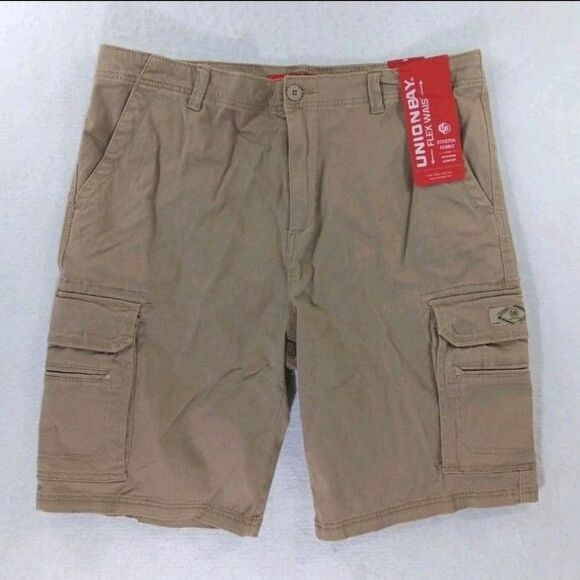 UNIONBAY Other - Union Bay Flex Waist Cargo Shorts Men's Size 42 Tan *